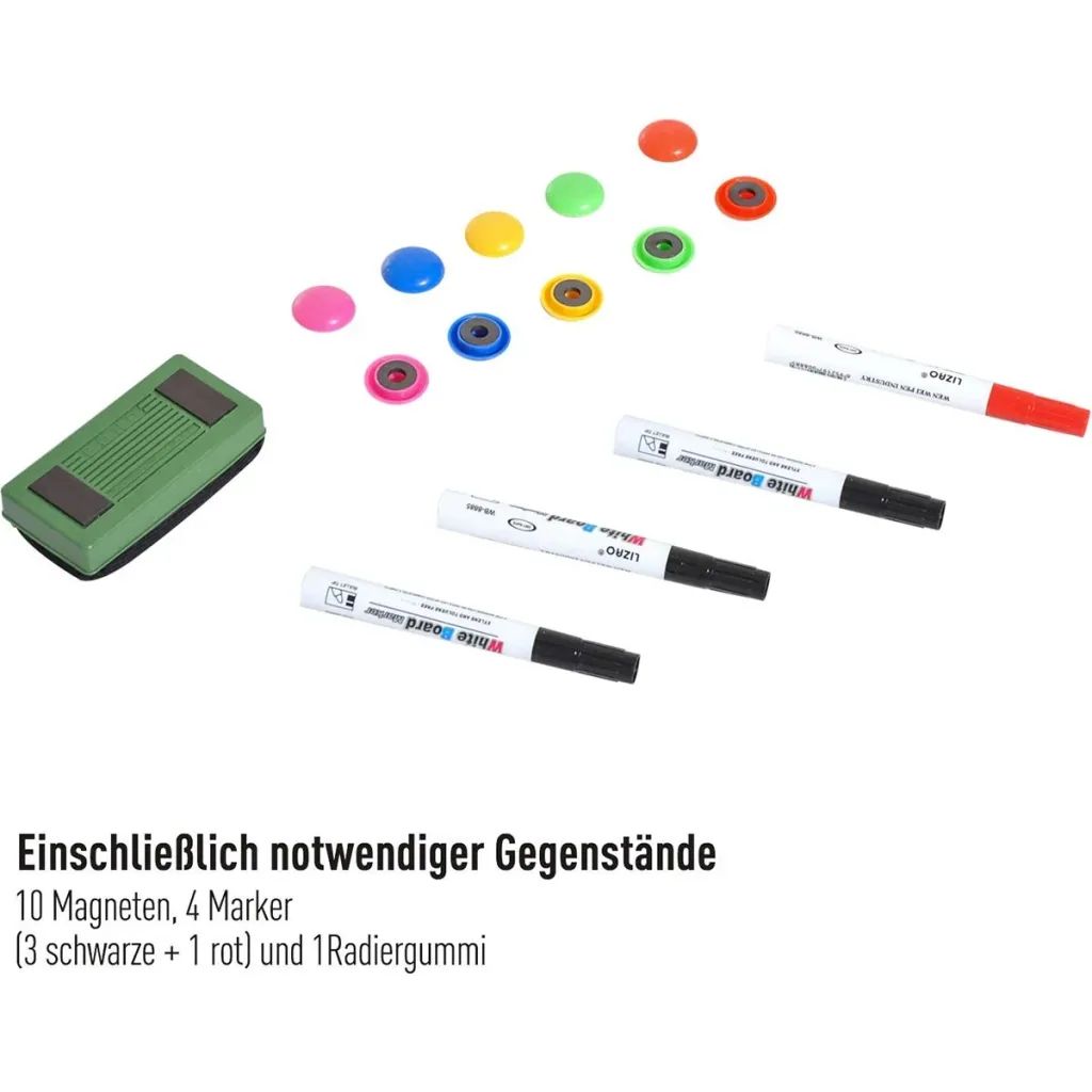 Magnettafel inklusive Zubehör weiß