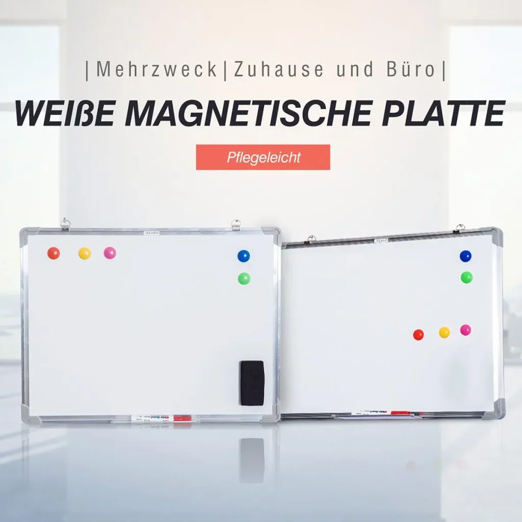 Magnettafel inklusive Zubehör weiß