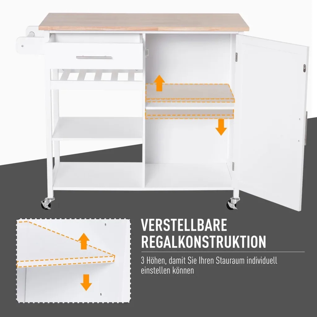 Küchenrollwagen mit Schublade