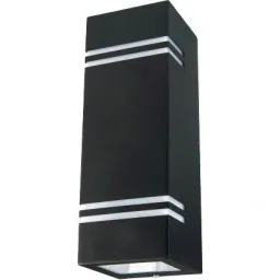VT-7662 Wandleuchte für Außen Auf/Ab - GU10 - Edelstahl - Schwarz - IP44