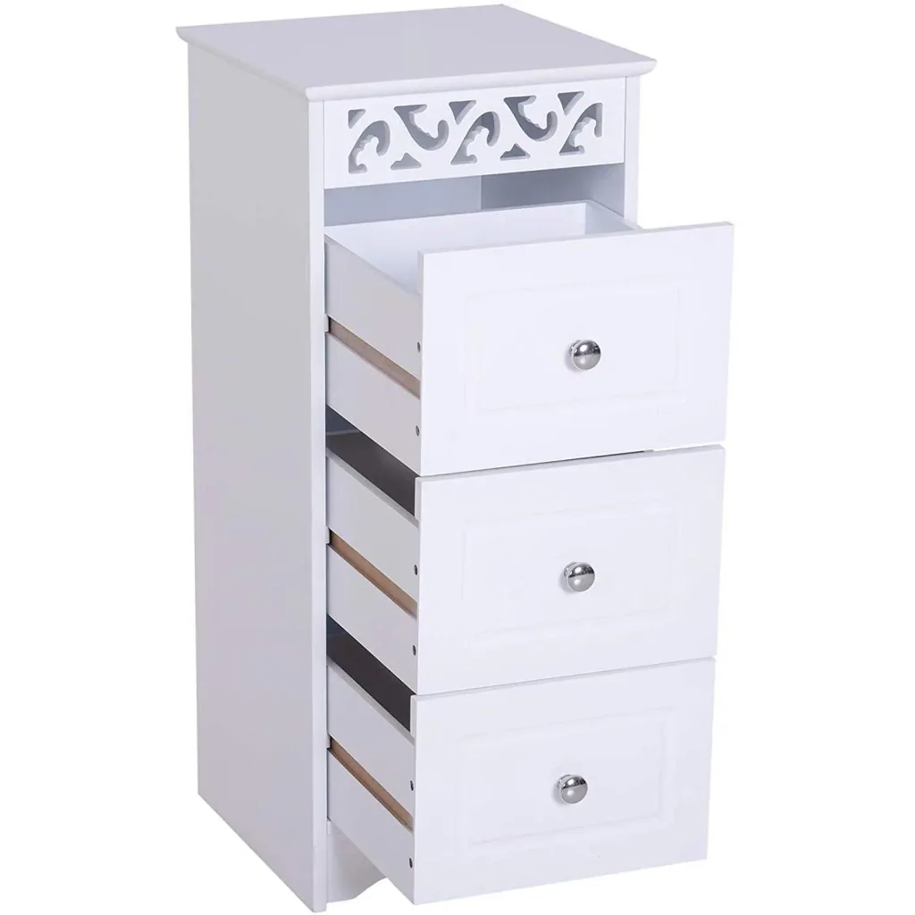 Badschrank Wäscheschrank Küchenschrank Aktenschrank MDF Weiß 29,8 x 29,8 x 68,5 cm