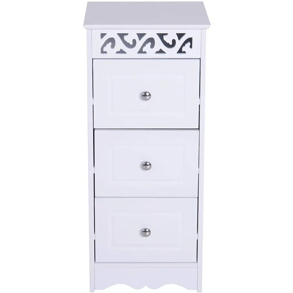 Badschrank Wäscheschrank Küchenschrank Aktenschrank MDF Weiß 29,8 x 29,8 x 68,5 cm