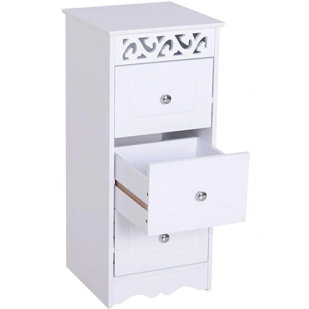 Badschrank Wäscheschrank Küchenschrank Aktenschrank MDF Weiß 29,8 x 29,8 x 68,5 cm