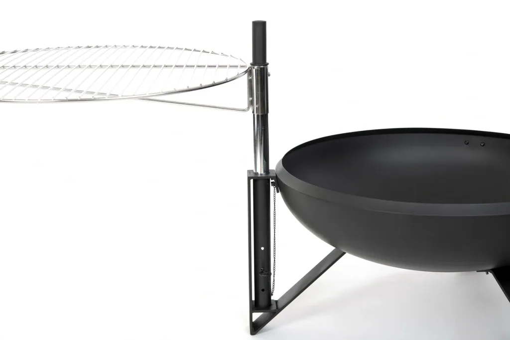 Grill Feuerstelle inklusive Grillrost 70x70x75 cm Schwarz