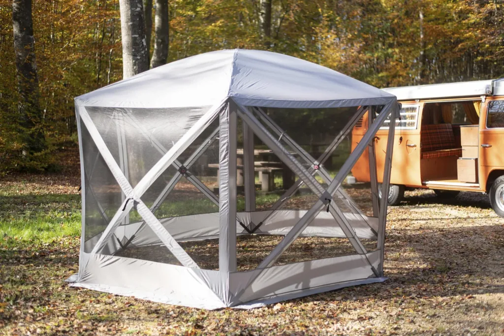 Camping Pavillon Flexion 6-Seiten grau