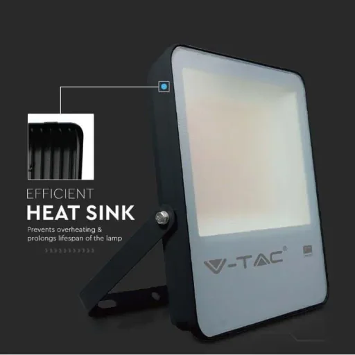 VT-52 LED-Flutlicht - 50 W - 6850 Lm - 4000K - schwarz - Extra effizient