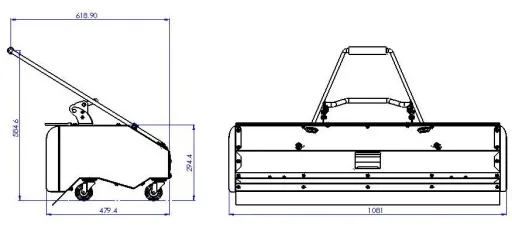 Kehrmaschine "ZI-KM1000", mit Schneeschild, 3600 Watt, Grün