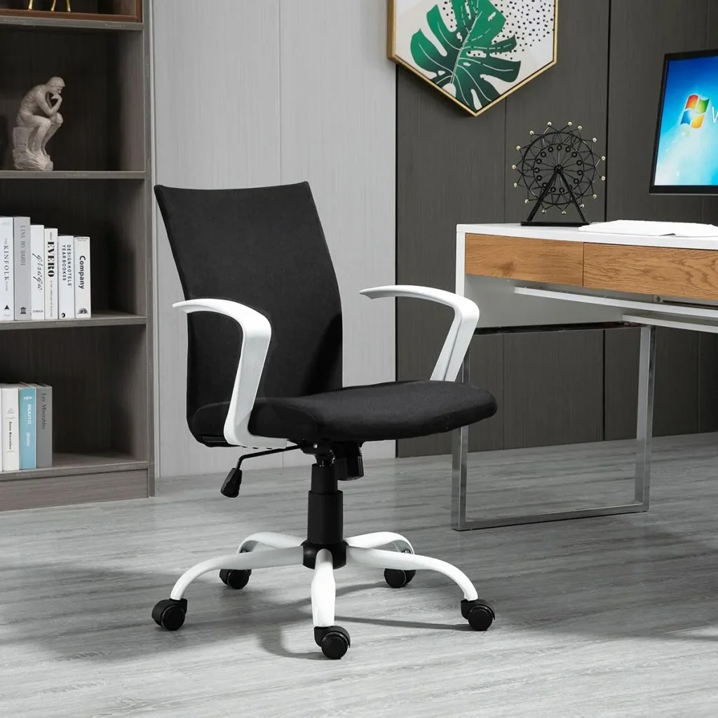 Bürostuhl Schreibtischstuhl Netzrückenstütze mit Wippenfunktion Kopflehne Home-Office-Stuhl höhenverstellbarer ergonomis