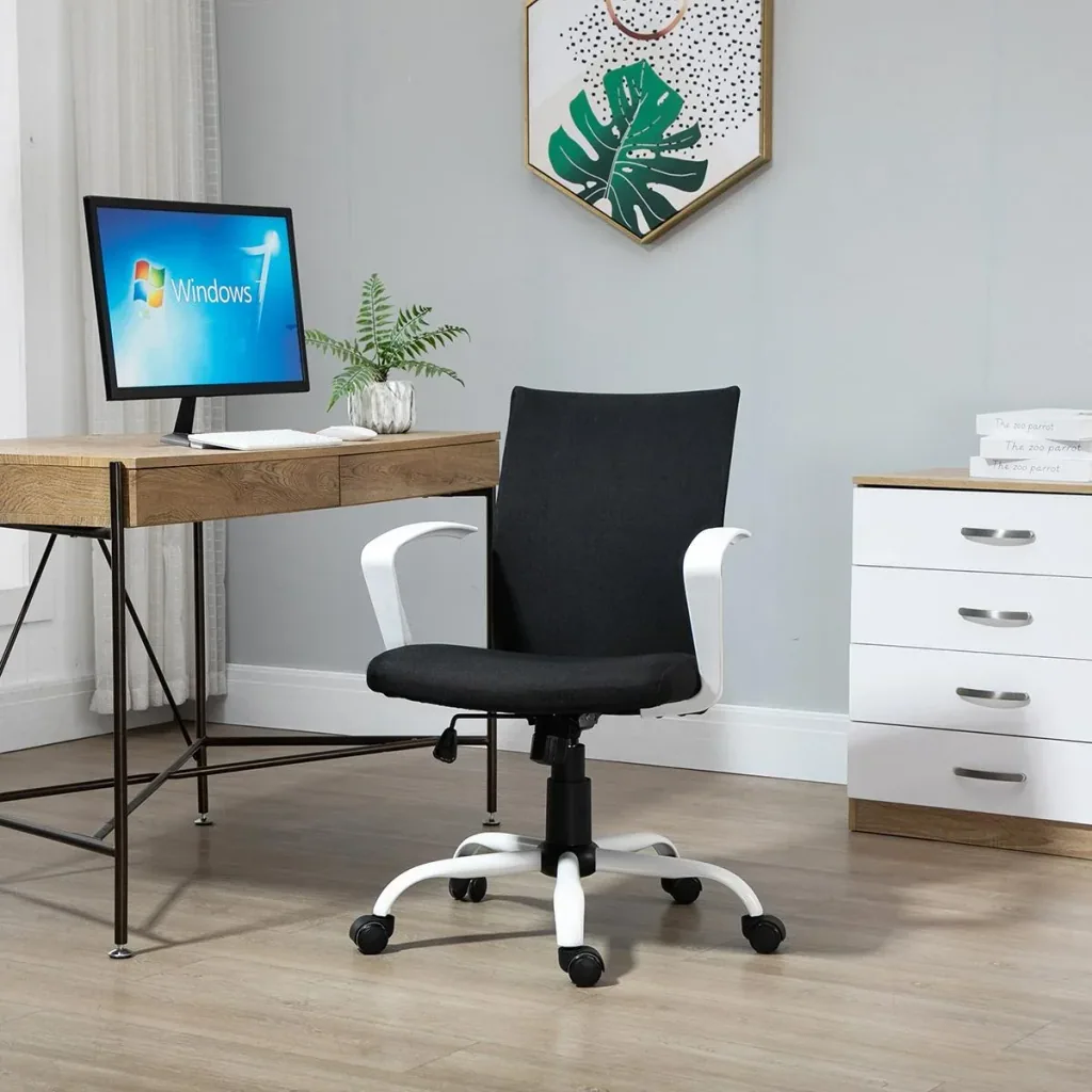Bürostuhl Schreibtischstuhl Netzrückenstütze mit Wippenfunktion Kopflehne Home-Office-Stuhl höhenverstellbarer ergonomis