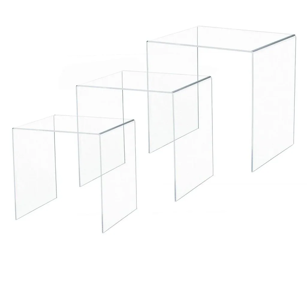 Beistelltisch 3er-Set Couchtisch Satztisch Sofatisch Glastisch klar