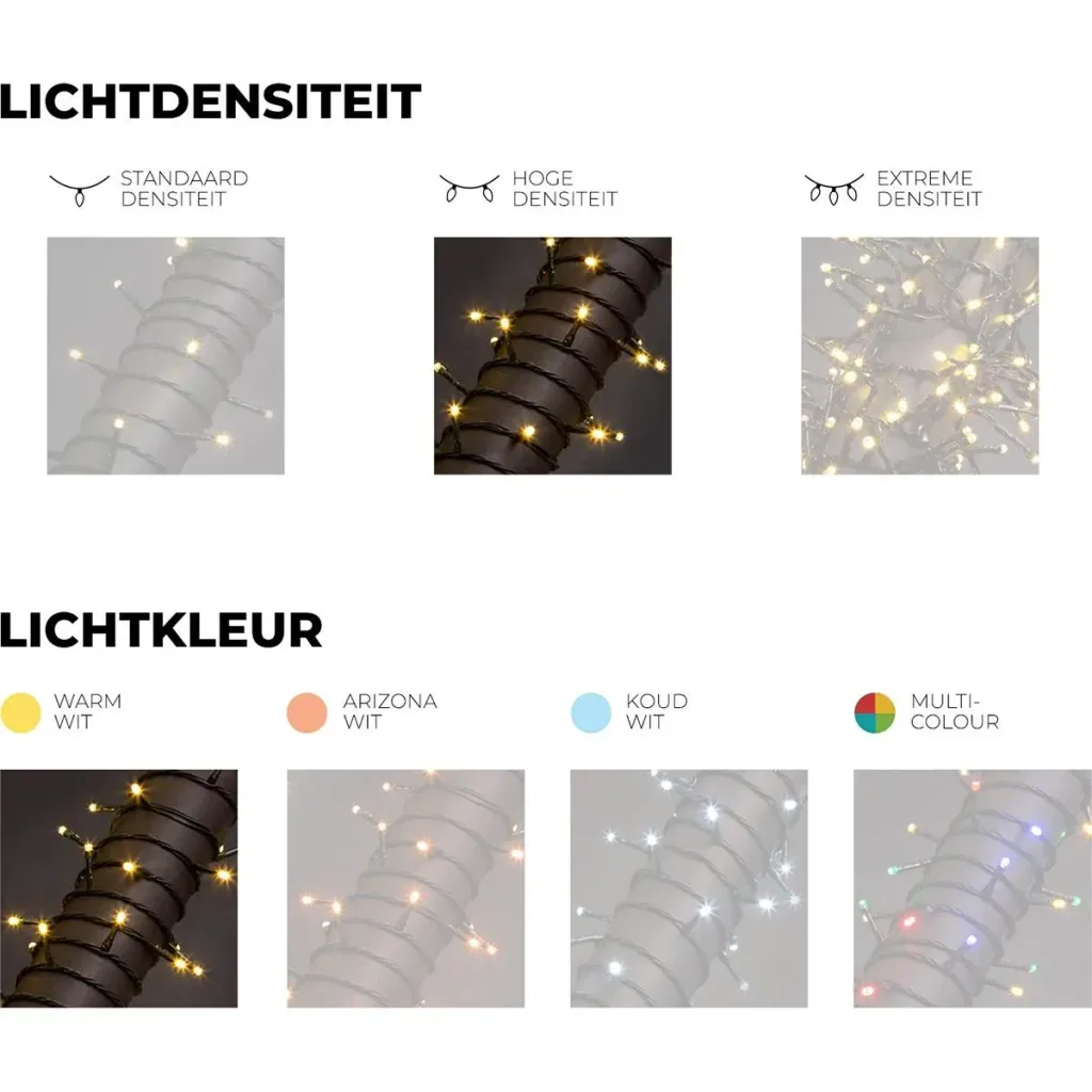 Vellight Weihnachtsbeleuchtung - 12m - 160 LEDs - Warmweiß - Innen und Außen