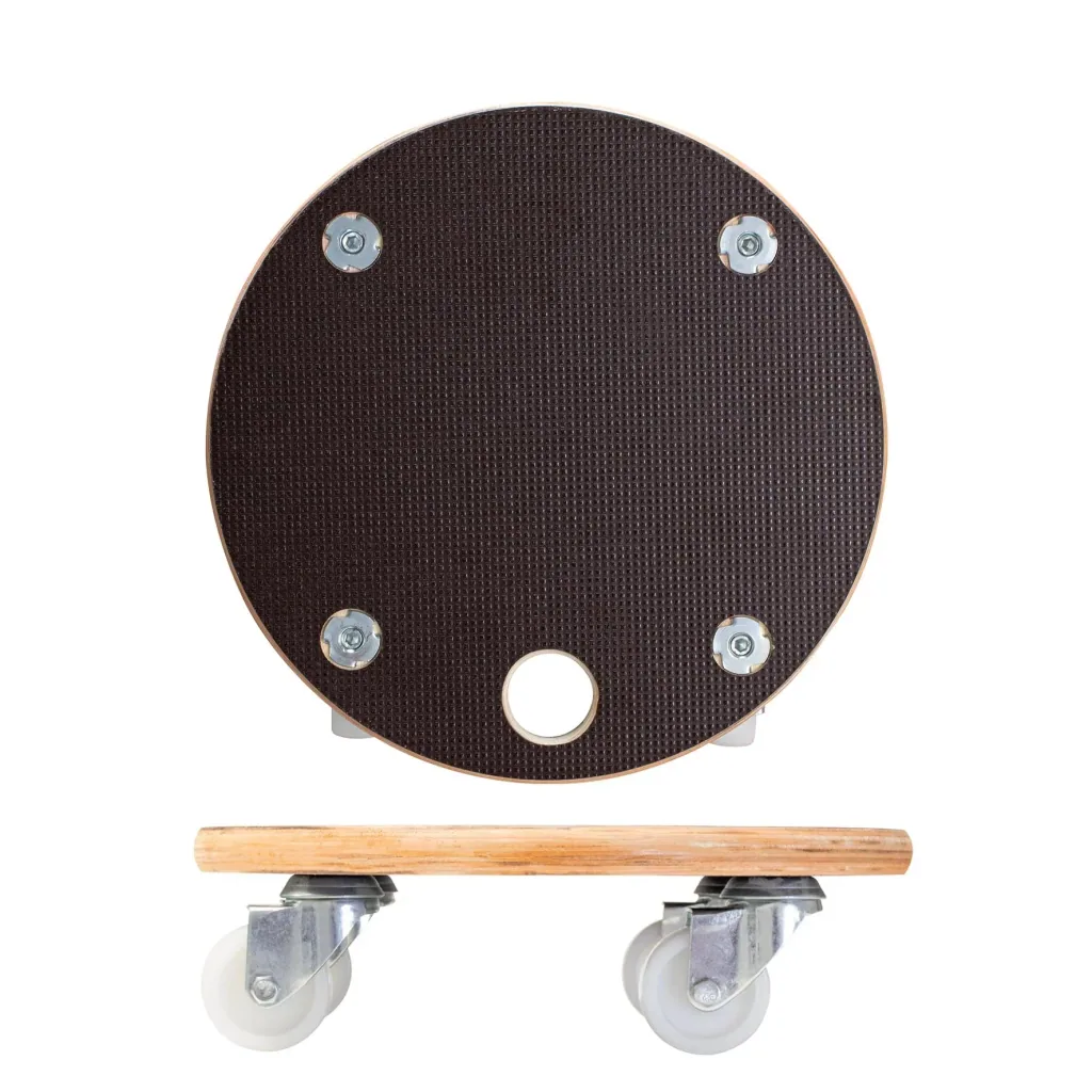 Multi Roller MR 1351, Ø 29 x 8,5 cm, harte Rollen Ø 50 mm, Gleitlager, Multiplex Platte FSC®, Tragkraft 200 kg