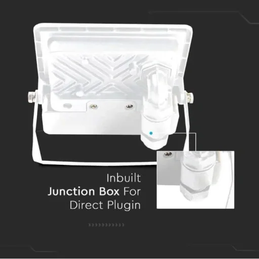 VT-118S LED-Flutlicht mit Sensor - 10 W - 735 Lm - 3000K - Weiß