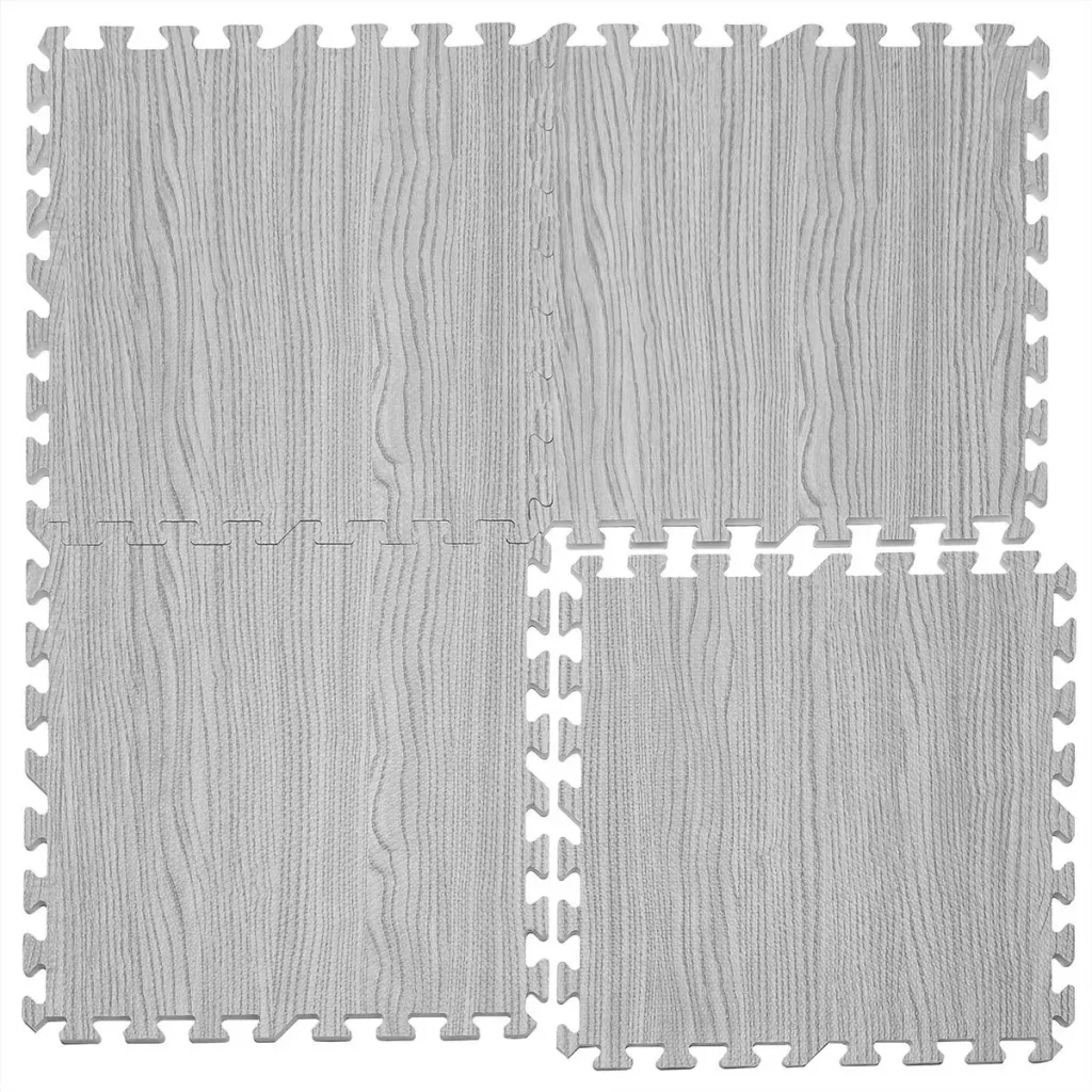 Bodenschutz/Puzzlematte 8 Stück - grau Holzoptik 172x87x1cm