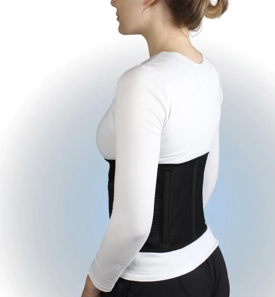 Aktiv-Rückenbandage mit Klettverschluss „Flexitek“, Rückenstützgürtel, Universalgröße, Schwarz
