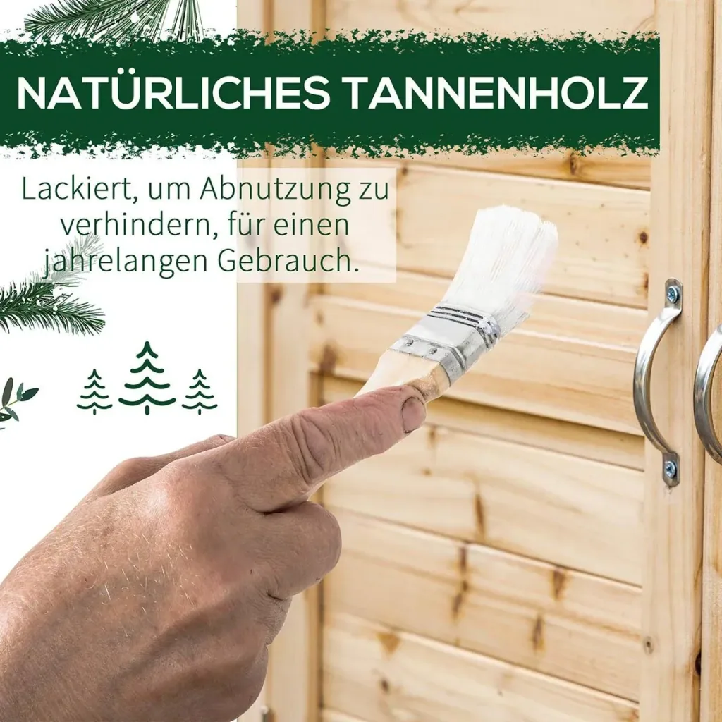 Gartenschrank Pflanztisch mit Unterschrank Holz Geräteschrank Schrank mit 2 Einlegeböden Geräteschuppen Garten Schuppen