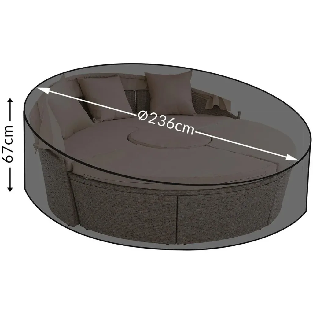Überhang Lounge Bett Sonneninsel rund 236cm