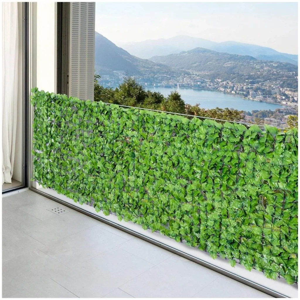 Sichtschutz Künstliche Hecke Wanddekoration 1x3m Hellgrün