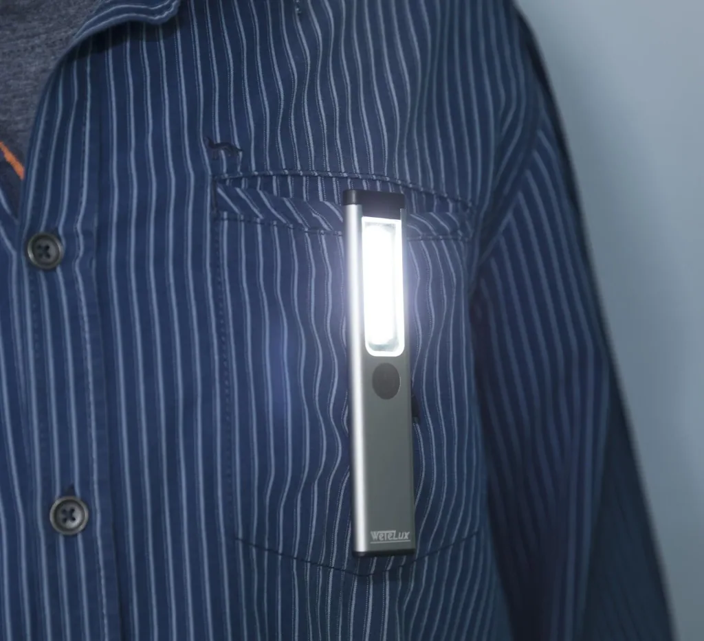Wiederaufladbares Arbeitslicht, ultradünn, 120 Lumen, dimmbar, 3 Lichtmodi