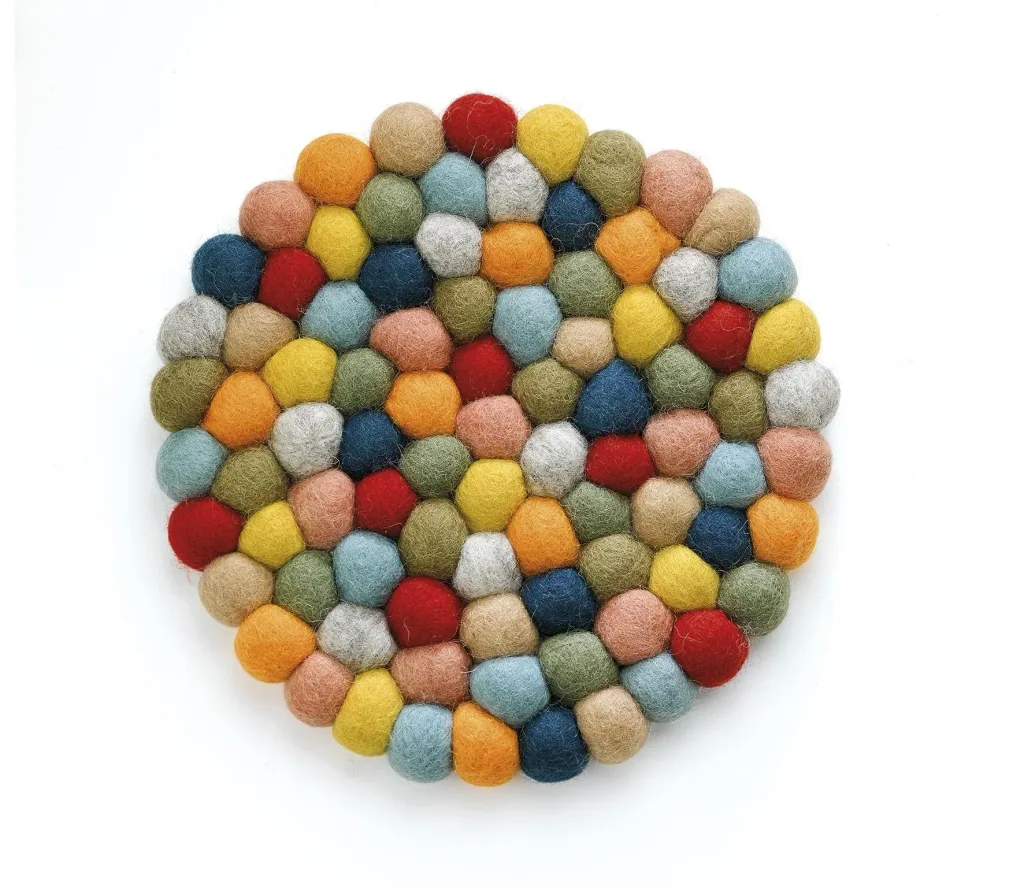 Untersetzer LANA COLORE rund Ø 21 x 3 cm Farbe bunt aus Filz