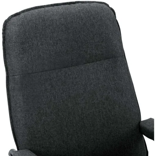 Massagesessel verstellbar mit Fußhocker Stoff dunkelgrau