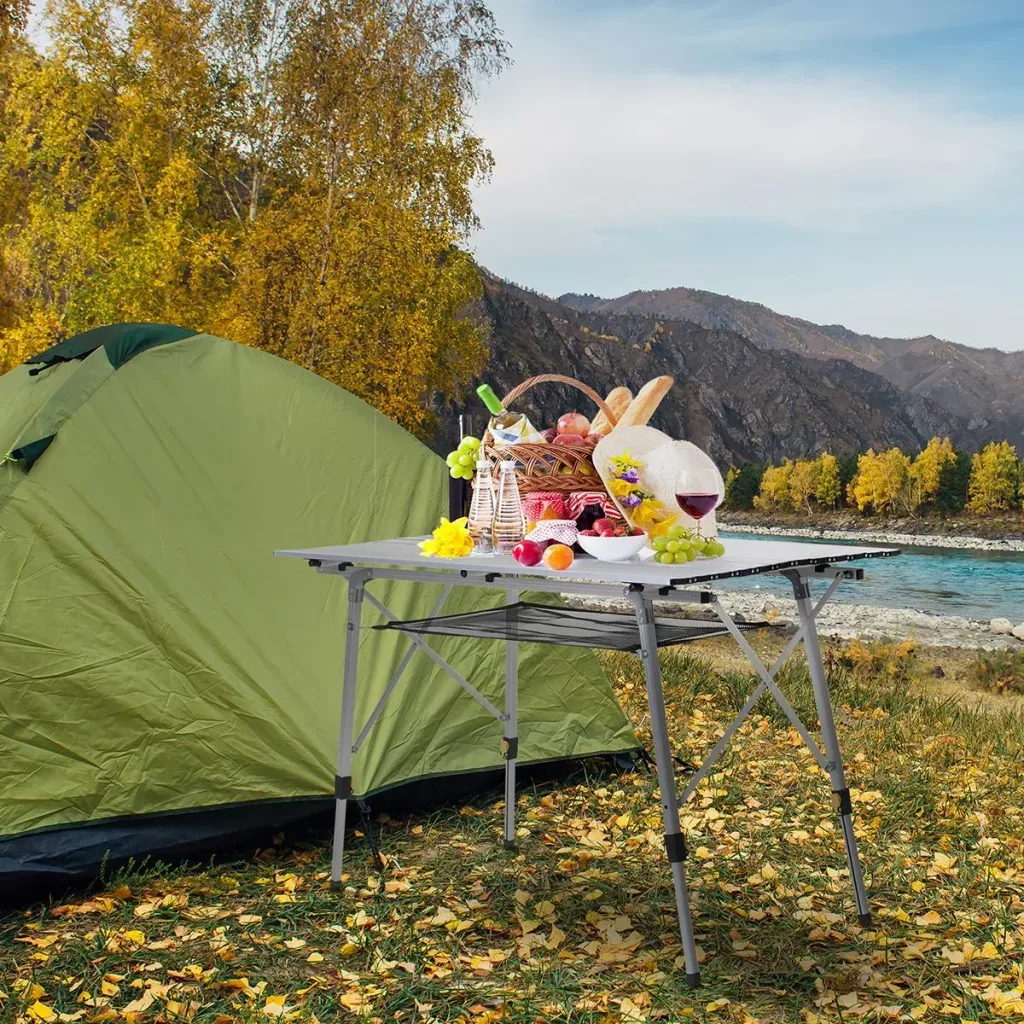 Picknicktisch silber