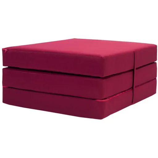 Matratze dunkelrot 190x70x10cm faltbar