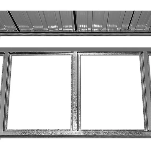 Gartenhaus anthrazit Metall 210x132x186cm