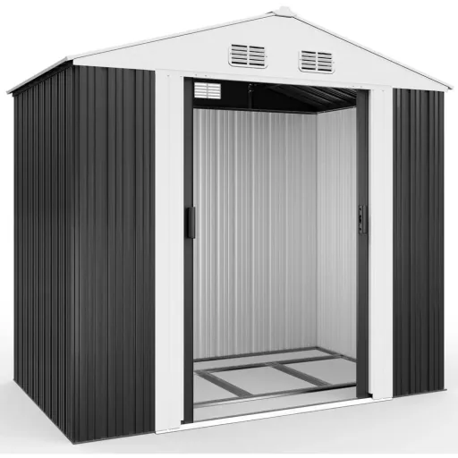 Gartenhaus anthrazit Metall 210x132x186cm