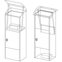 Paketkasten Helsinki - Dropbox - Softclose - Anti-Diebstahl - 39x24x103 cm