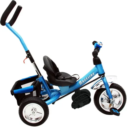 Kinder-Dreirad Raceline - Metall - Schiebestange - blau