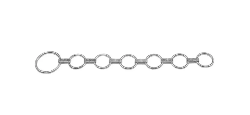 Flachgliederhalsband mit 7 Ringen