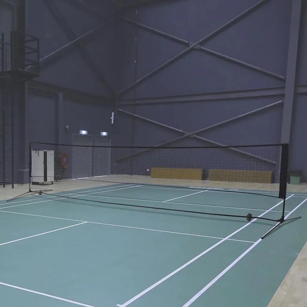 Badmintonnetz höhenverstellbar schwarz