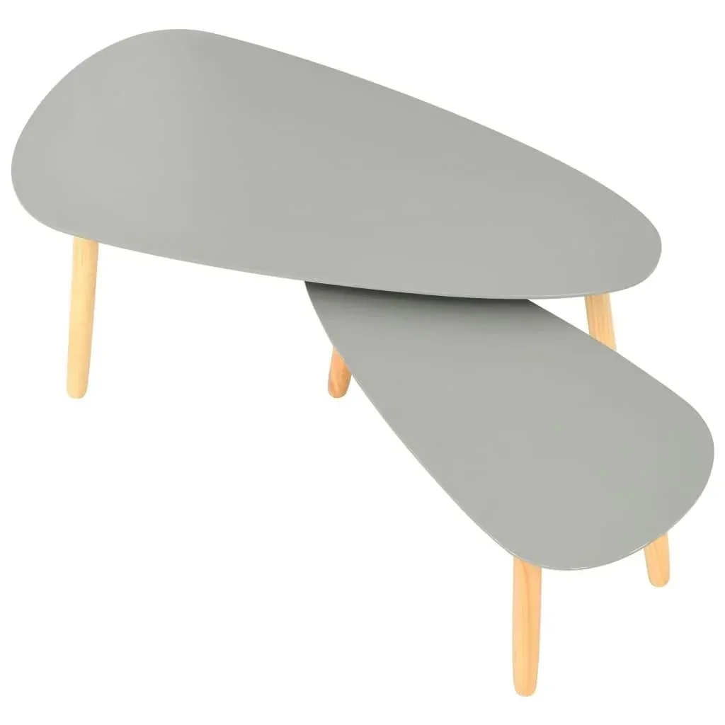 Couchtische 2tlg. massiv Kiefer grau