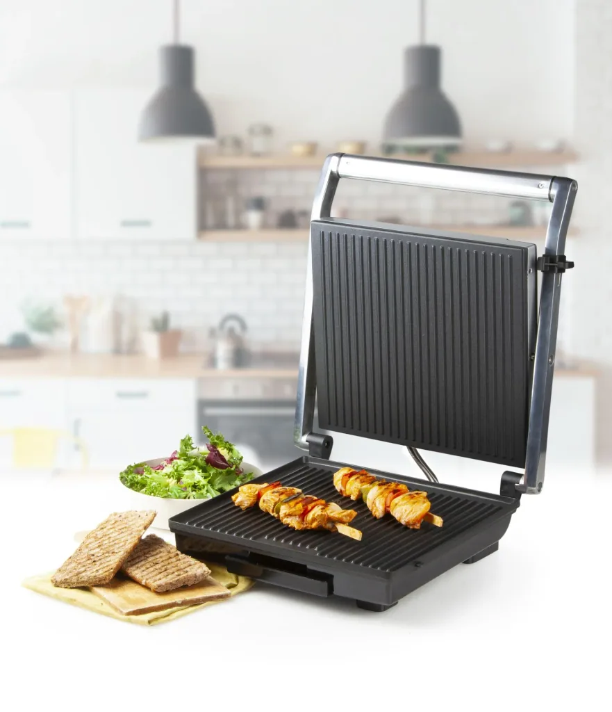 Multi Kontaktgrill, 2000 Watt Edelstahlgehäuse - Multi Elektrogrill - Paninigrill