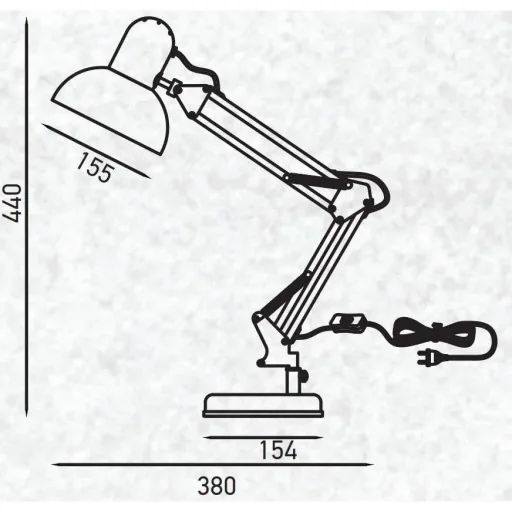 VT-7512 Schreibtischleuchte - Tischleuchte mit verstellbarem Arm - schwarz - E27