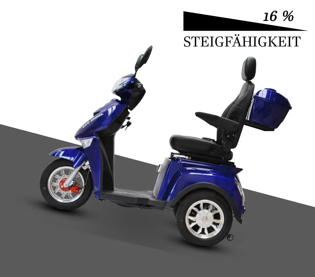 Elektromobil blau - 25 km/h - 1000 Watt - Seniorenmobil
