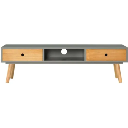 TV-Schrank 120x35x35 cm Kiefer massiv grau