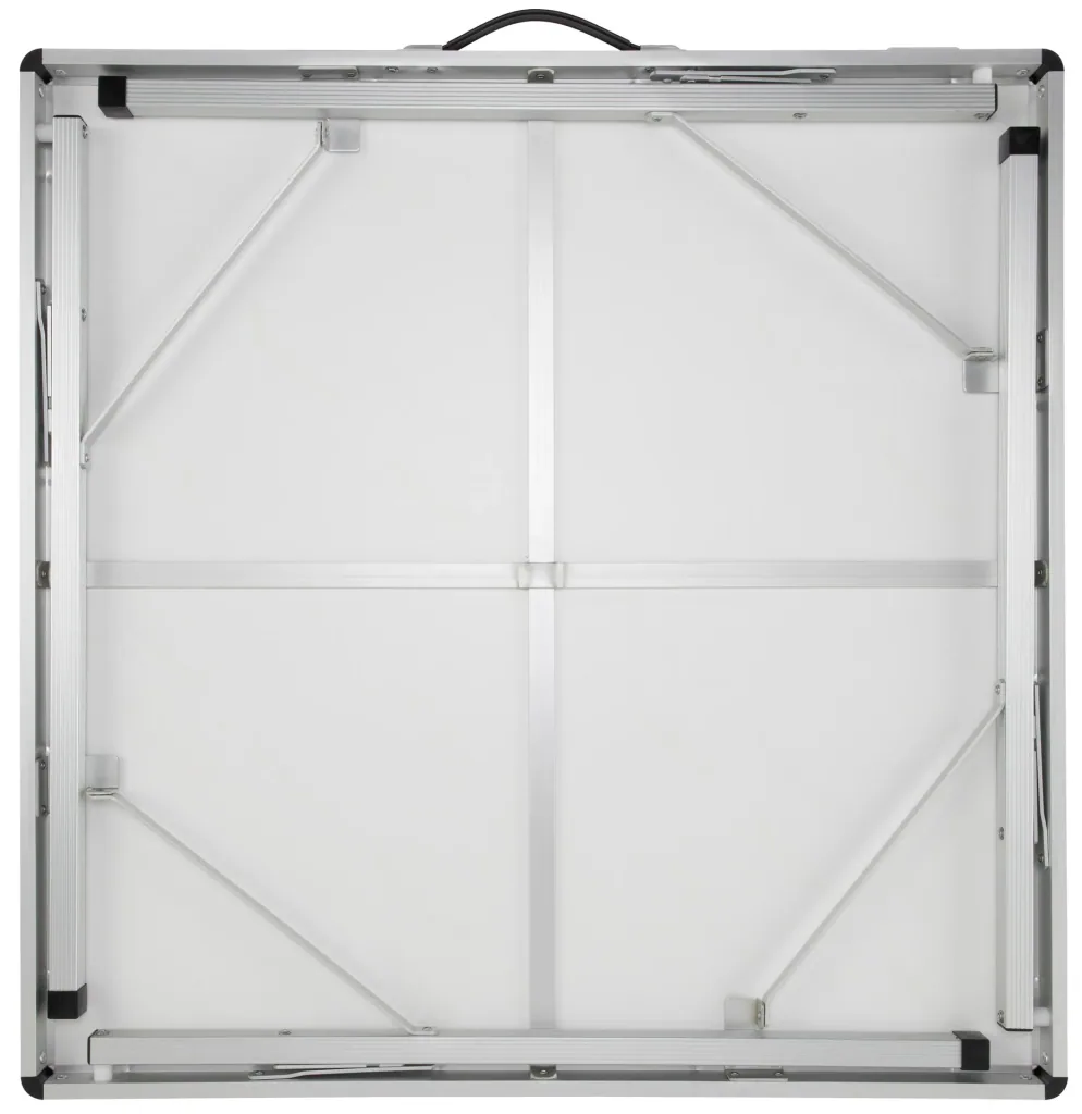 Campingtisch mit antimikrobieller Tischplatte, stabilem Rahmen, faltbaren Beinen und Tragegriff, 80 x 80 x 70 cm
