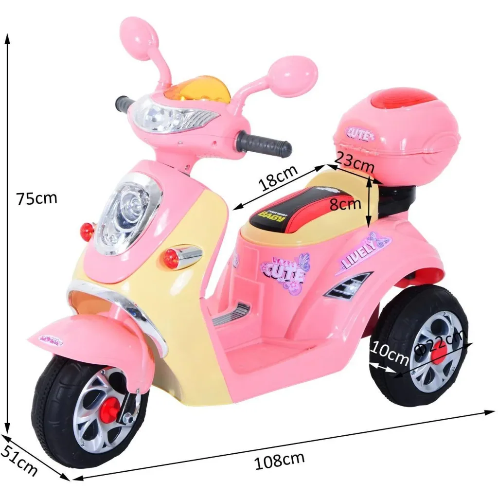Elektroroller Kinderelektroroller Rosa