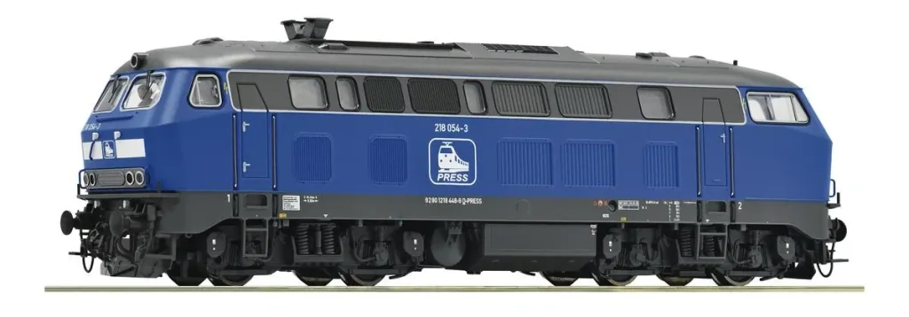 Diesellokomotive 218 054 der Eisenbahn-Bau- und Betriebsgesellschaft Pressnitztalbahn mbH