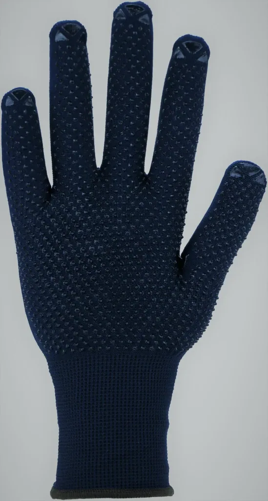 Strickhandschuh mit Punktbenoppung, Polyester, Größe 10