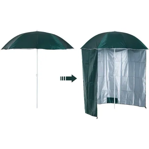 Sonnenschirm Strandschirm 220cm mit Seitenwand Grün