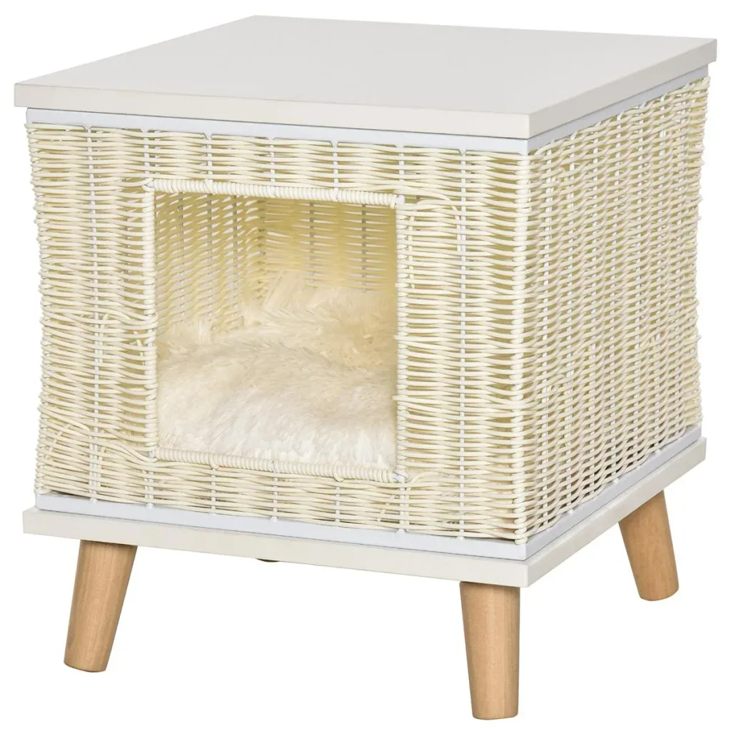 Rattan Katzenhütte 36 cm x 36 cm x 40 cm
