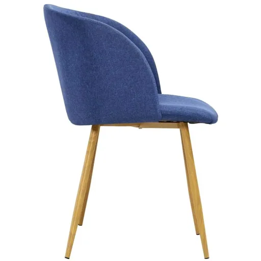Esszimmerstühle 2-Sitzer Stoff blau