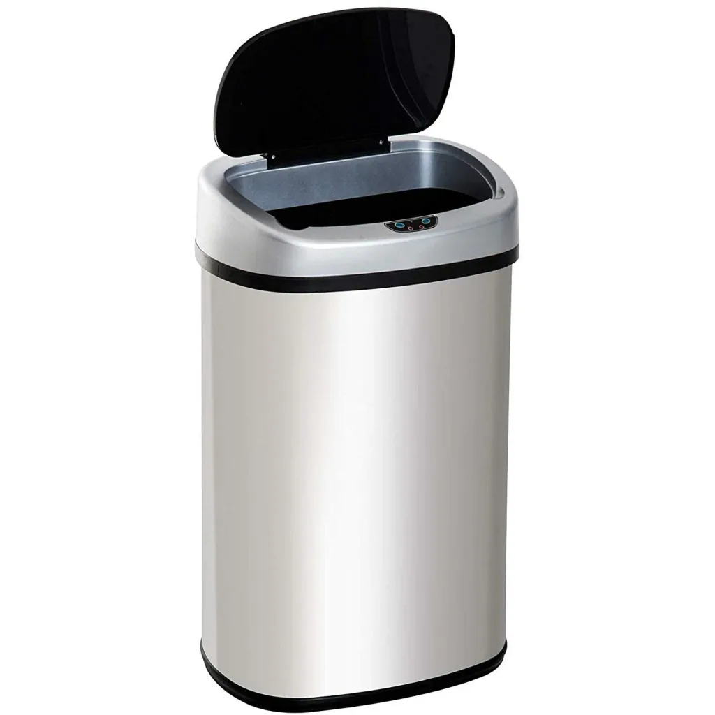 Mülleimer Automatik mit Infrarotsensor 58L Silber