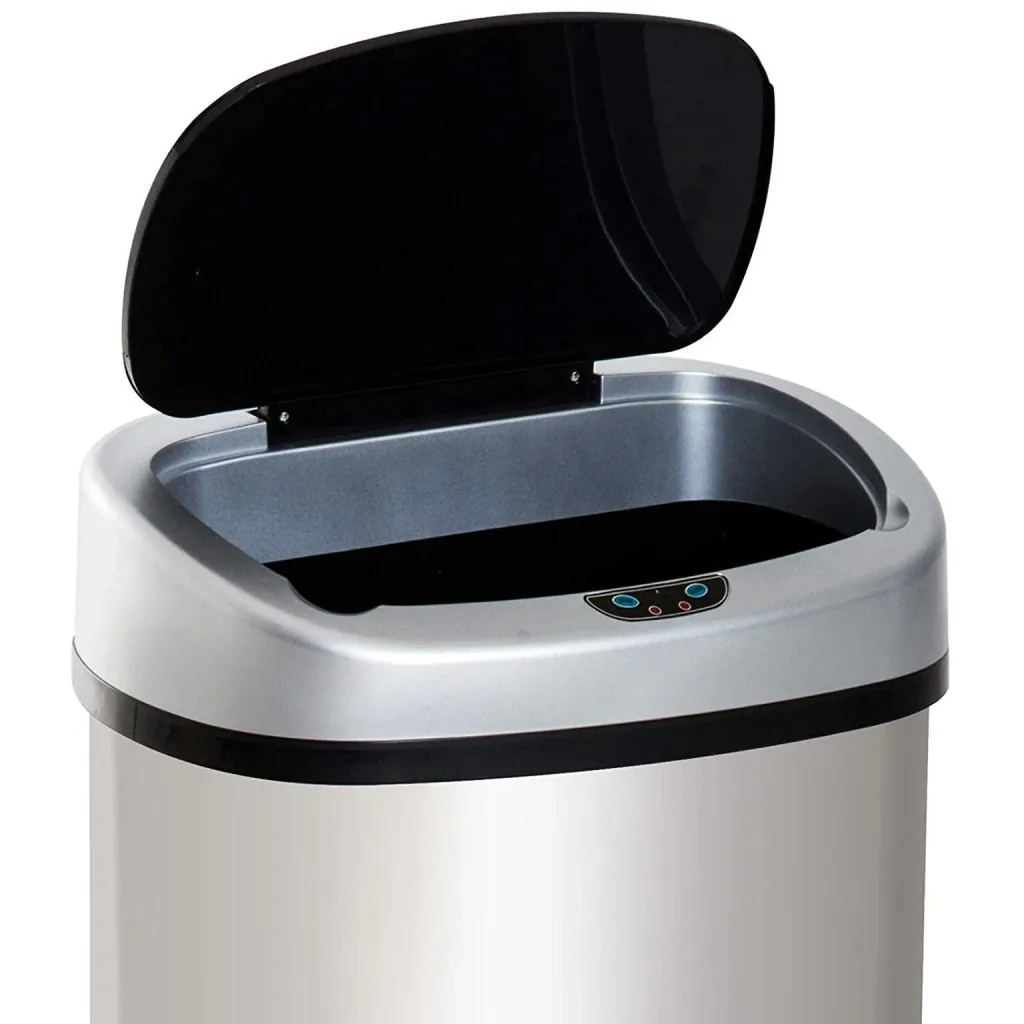 Mülleimer Automatik mit Infrarotsensor 58L Silber