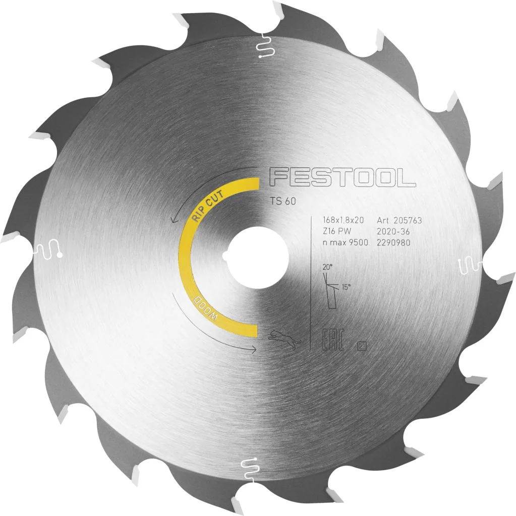 Kreissägeblatt Holz HW 168x1,8x20 16 Z