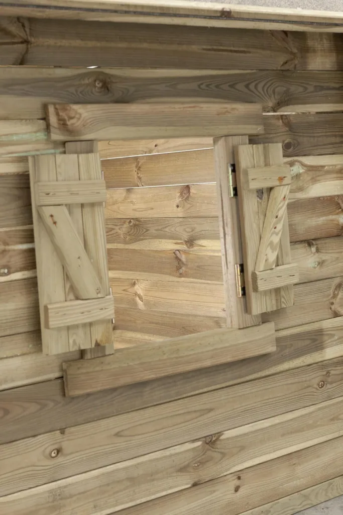 Spielhaus Louise Holz Satteldach 160 cm x 120 cm x 120 cm