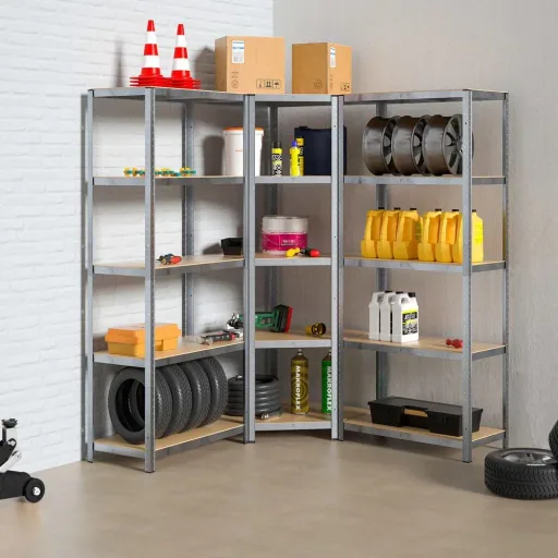 3-In-1 Regaleinheit - Eckschrank - verzinkt - 875kg